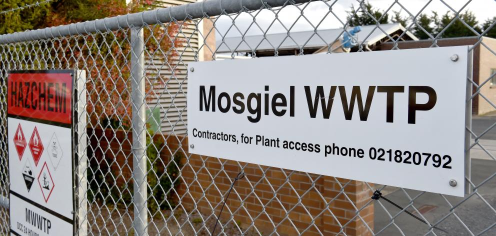 Mosgiel waste water treatment plant entrance.