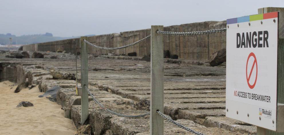 The Oamaru breakwater. PHOTO: ODT FILES