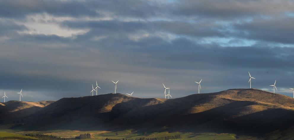 Energy companies have shown positive trends in the past six months; pictured, the White Hill Wind...