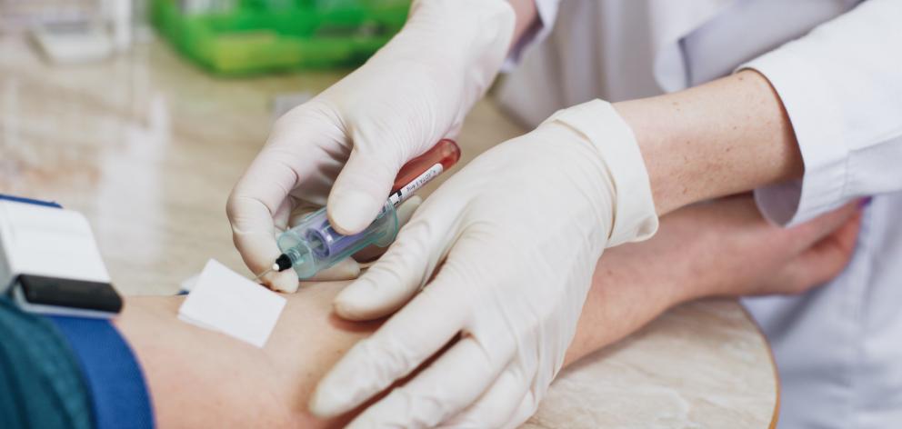 Twelve blood testing stations had been set up. Photo: Getty Images