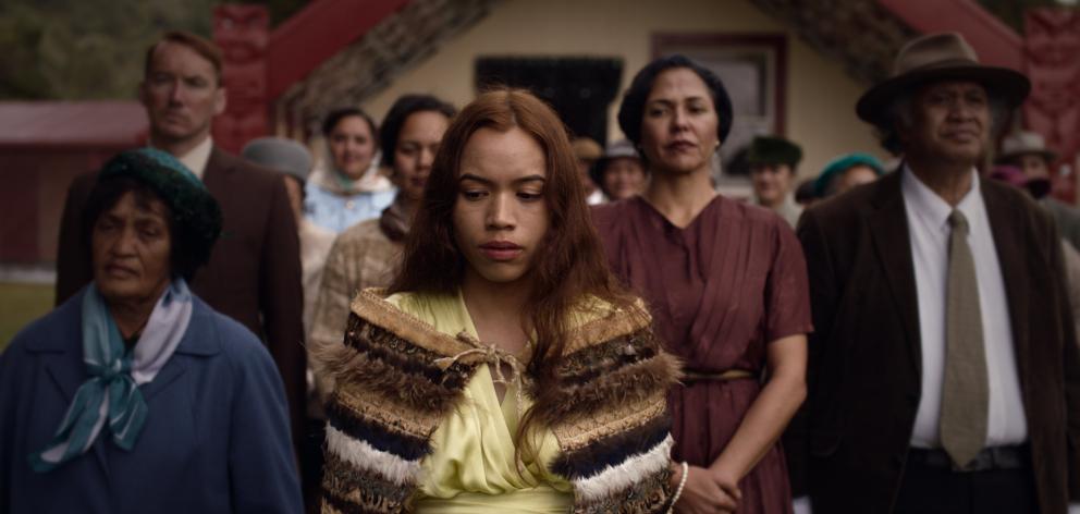 Hariata Moriarty (centre), one of the three actors to play Missy, in a scene from Cousins, the...