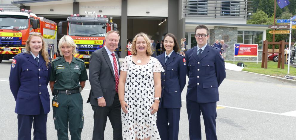 Attending the opening ceremony for Queenstown’s refurbished Isle St fire station are (from left)...