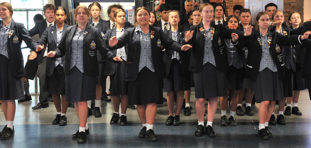 Te Wairua Puhou, the combined kapa haka group of Otago Girls’ High School and Otago Boys’ High...