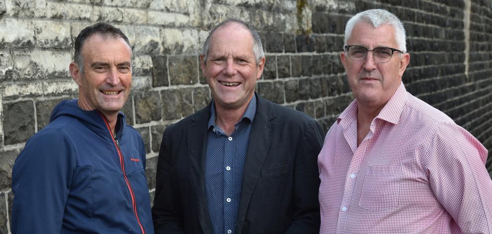 Attending a New Zealand Geotechnical Society conference in Dunedin yesterday are (from left) GNS...