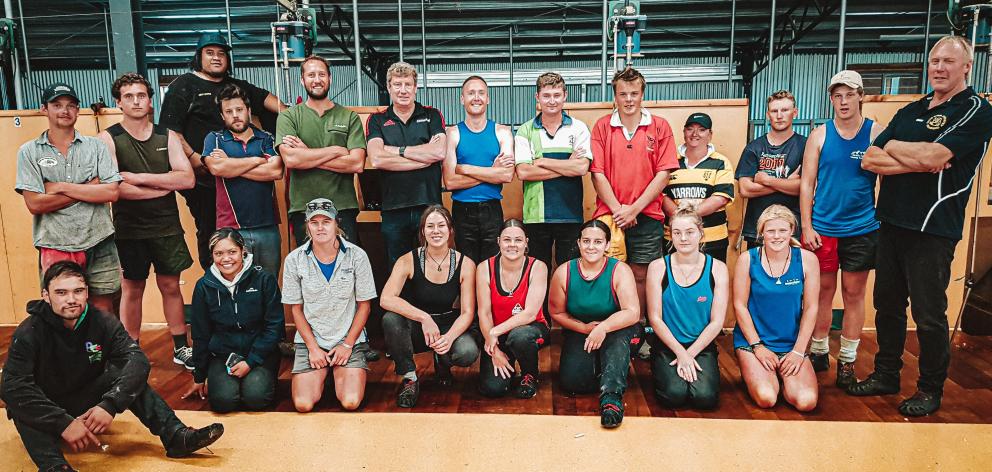 The 18 young people who took part in Elite Wool Industry Training’s beginners’ wool harvesting...