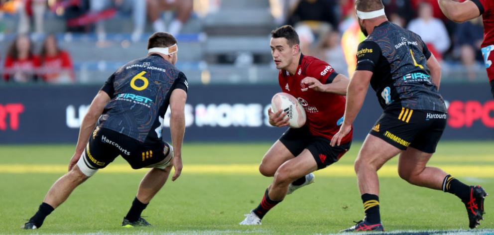 Crusaders fullback Will Jordan in action during the match against the Chiefs in Christchurch, New Zealand. Photo: Getty Images Crusaders fullback Will Jordan in action during the match against the Chiefs in Christchurch, New Zealand. Photo: Getty Images