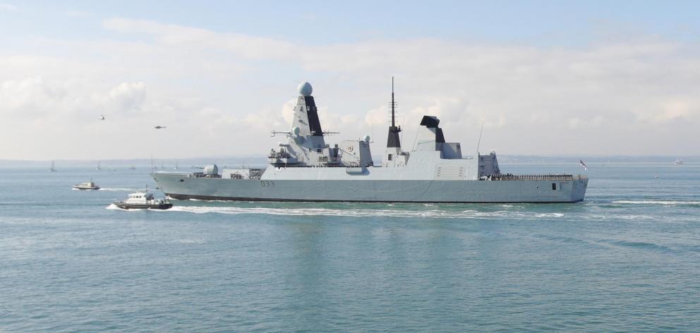 The HMS Dauntless, a Type 45 destroyer similar to the one due to be deployed to the Black Sea...