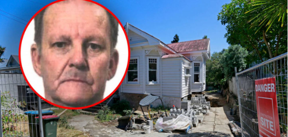 A picture of David Hart, who is the subject of a homicide investigation, with the Mt Eden house...