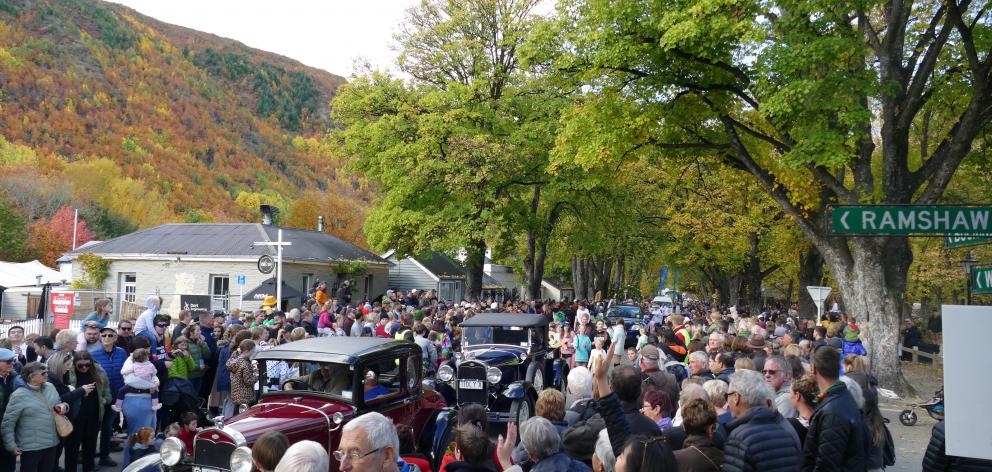 Thousands of people descended on Arrowtown for the market day and street parade, which included...