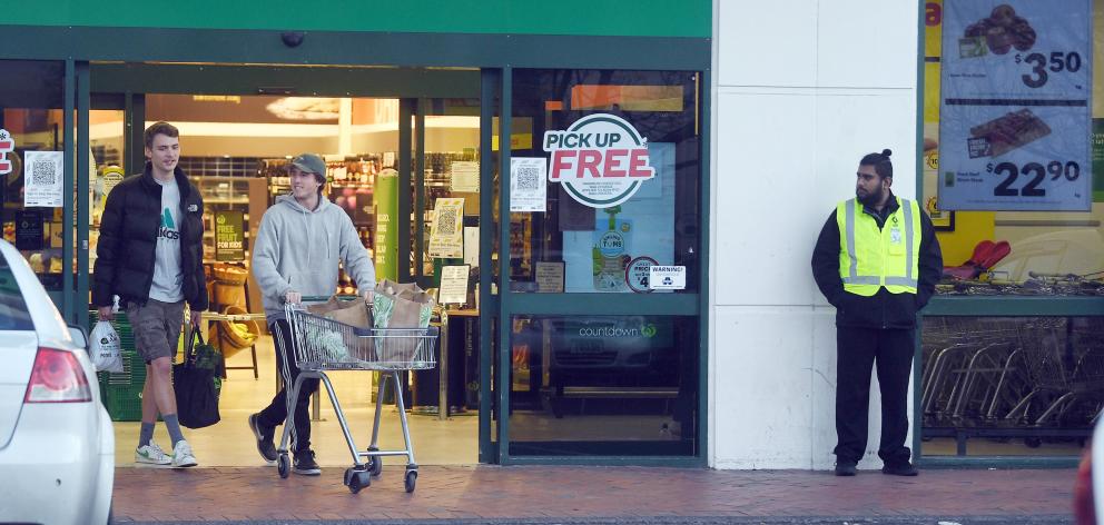 Shoppers headed back into Countdown Dunedin Central yesterday for the first time since Monday’s...