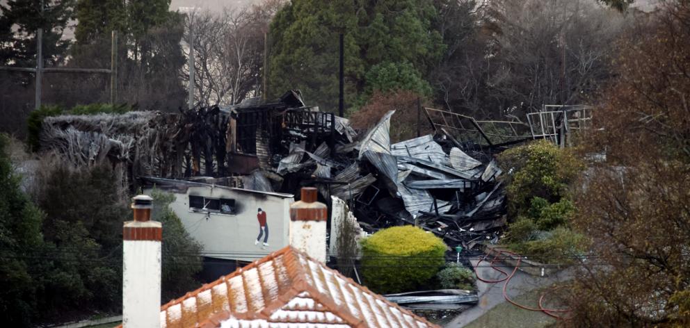 The remains of the clubhouse at Belleknowes Golf Club this morning after last night's blaze. Photo: Doug Lilly The remains of the clubhouse at Belleknowes Golf Club this morning after last night's blaze. Photo: Doug Lilly