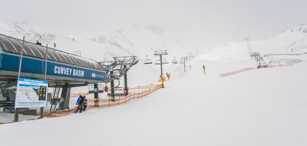 NZSki said 25cm of snow fell overnight at the Remarkables, bringing the total in 72 hours to 55cm. Photo: Supplied