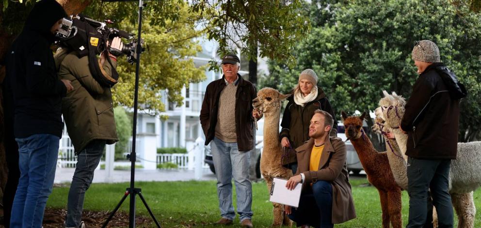 The Australian Today Show filming in Akaroa as part of a campaign to promote New Zealand to...