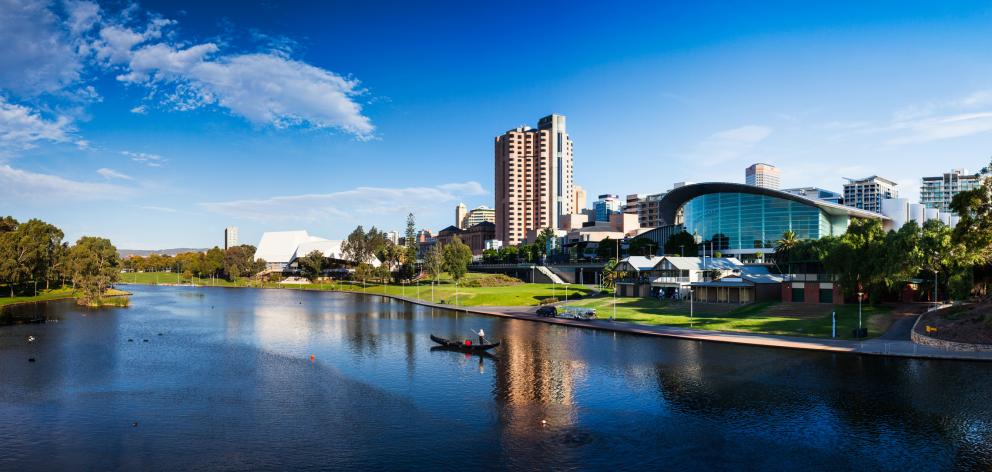 Buildings near the waterfront of the Torrens River Adelaide, South Australia. Photo: Getty Images
