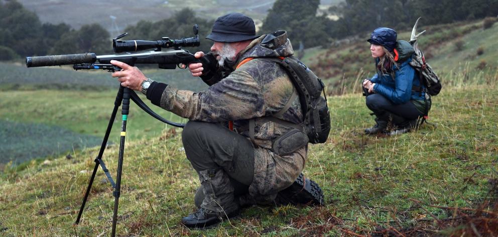 Hunting guide Tony Higgins decides not to fire at a doe because he could not guarantee the shot. ...