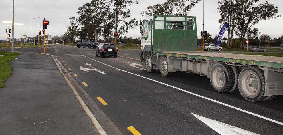 Jones Rd, Rolleston, near the intersection with Hoskyns Rd. Photo: Geoff Sloan
