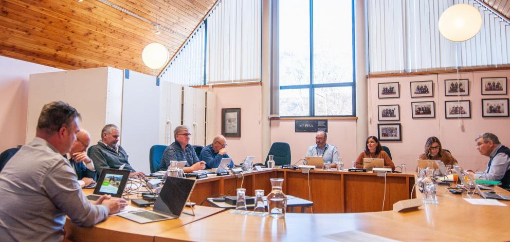Members of the Cromwell Community Board discuss the next steps in advancing the Cromwell Memorial...