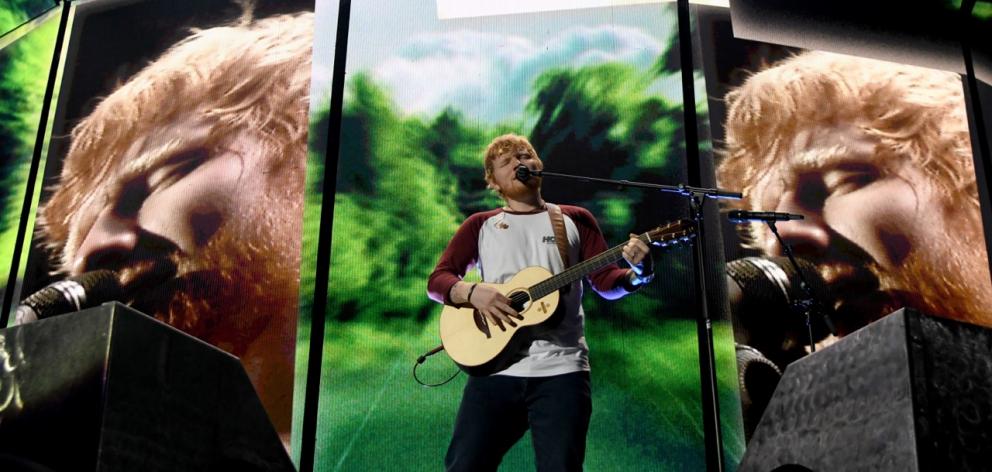 Ed Sheeran rocks Forsyth Barr Stadium. Photo: Craig Baxter