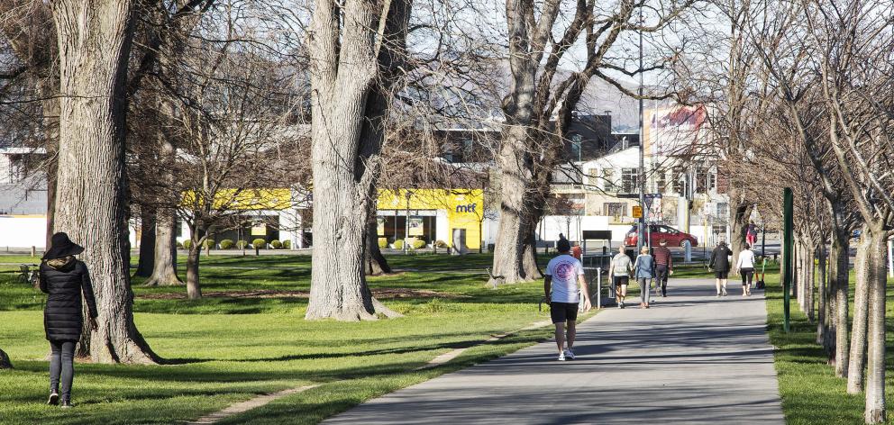 Walkers in South Hagley Park.