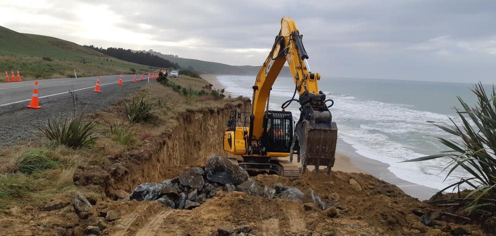 Work along Beach Rd to combat coastal erosion has been carried out over the past two months....