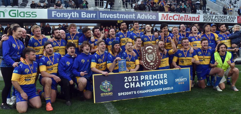The Eels clasp the championship shield for the fifth time in a decade.