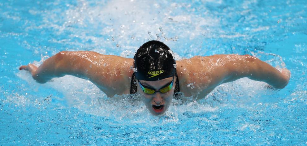 Pascoe began strongly in the butterfly and led until the last 25 metres of the race. Photo: Getty...