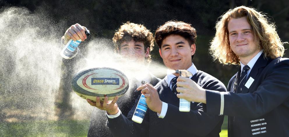  Otago Boys’ High School year 13 pupils (from left) Daniel Torr, Harry McLachlan and Xavier...