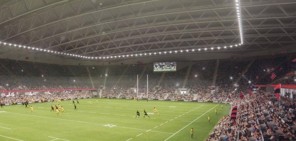 Concept plans showed a design similar to Dunedin's popular Forsyth Barr Stadium. Image: Supplied