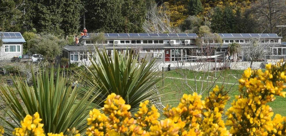 Solar panels are appearing on the roof at Waitati School. Photo: Gregor Richardson