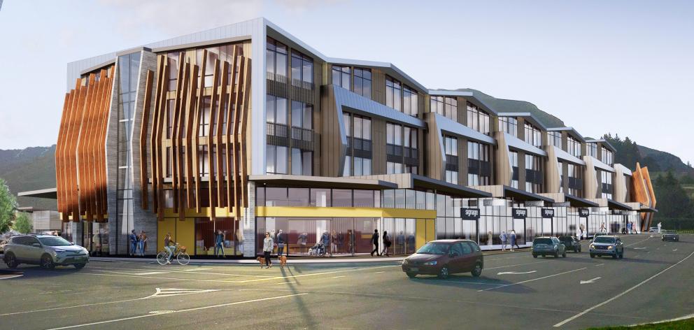 An artist’s impression shows the 120-room Sudima Queenstown Five Mile, which will open on...