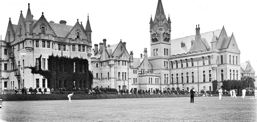 Patients watch a game of cricket at Seacliff Lunatic Asylum during the 1920s. Photo: Percy Godber