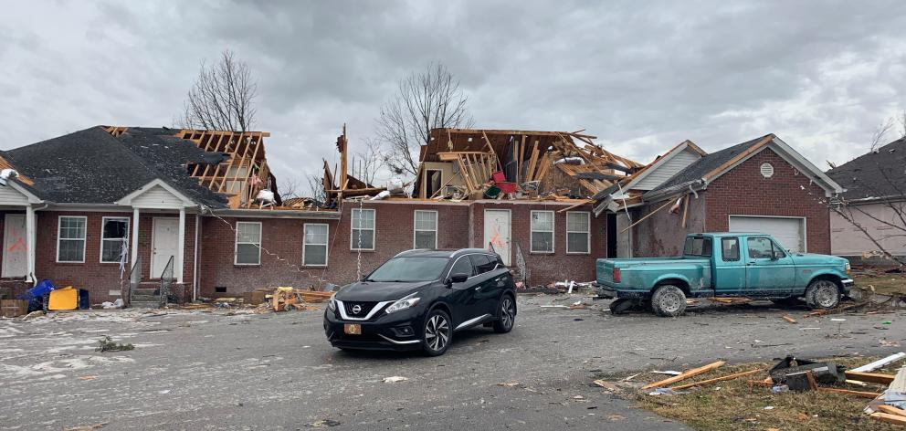 Tornado damage in Bowling Green, Kentucky. Photo: Lindsey Nance/via Reuters