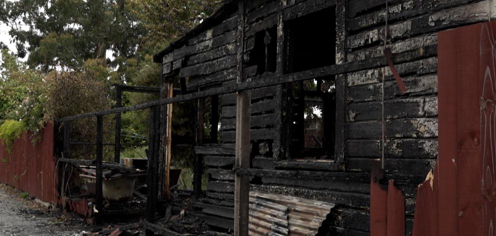 The vacant property was badly damaged by the fire. Photo: Geoff Sloan