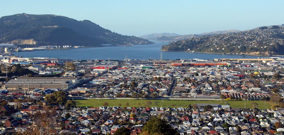 Otago harbour and South Dunedin from Kew, 1/5/2021