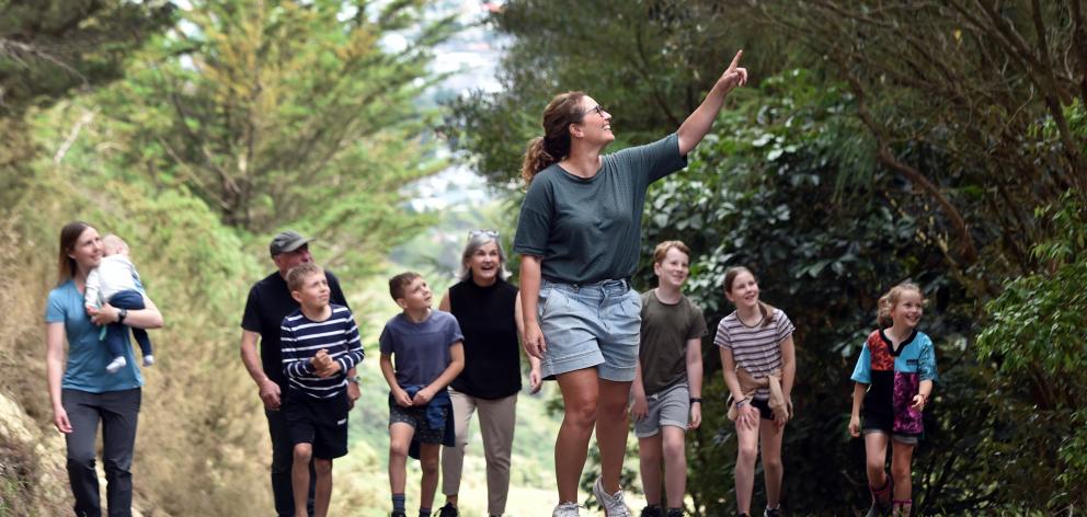 Leading volunteers of the Chain Hills Restoration Project through the growth of her property...