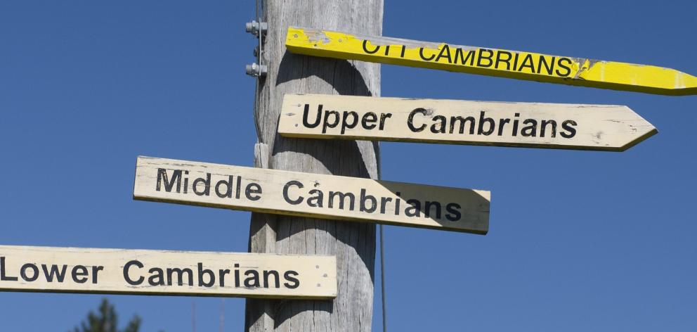 A signpost in Cambrians. PHOTO: GERARD O'BRIEN