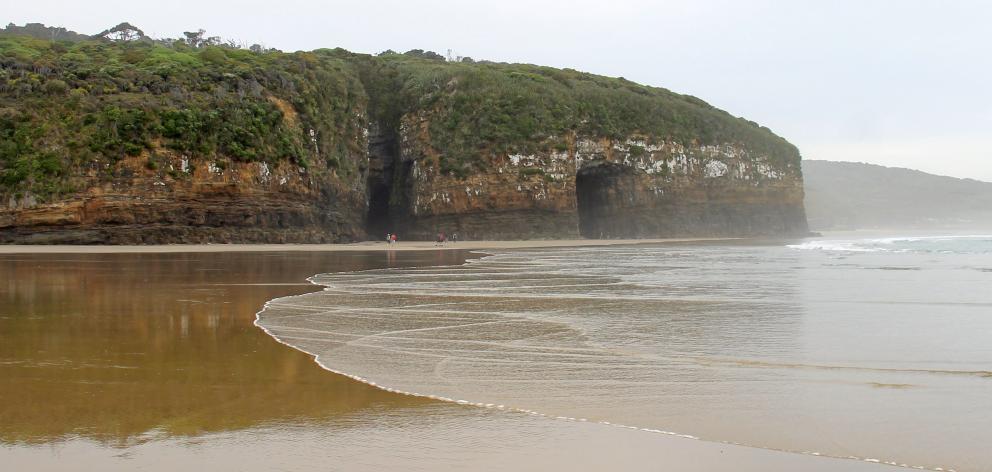 At low tide, the sea still reaches the Cathedral Caves. Photo: Nick Brook