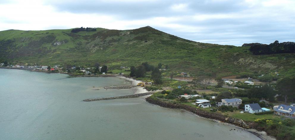 Work continues yesterday on the three rock groynes Port Otago is building to help stabilise Te...