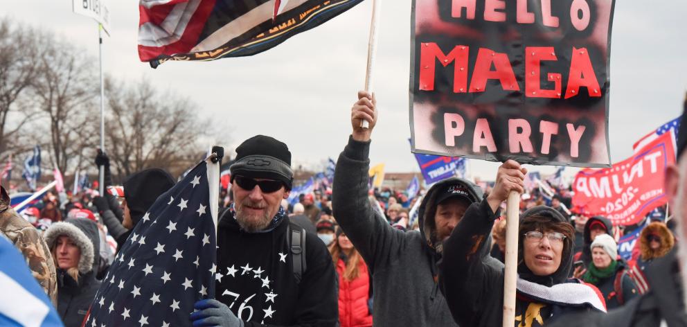 Supporters of US President Donald Trump gather in Washington. Photo: Reuters Supporters of US President Donald Trump gather in Washington. Photo: Reuters