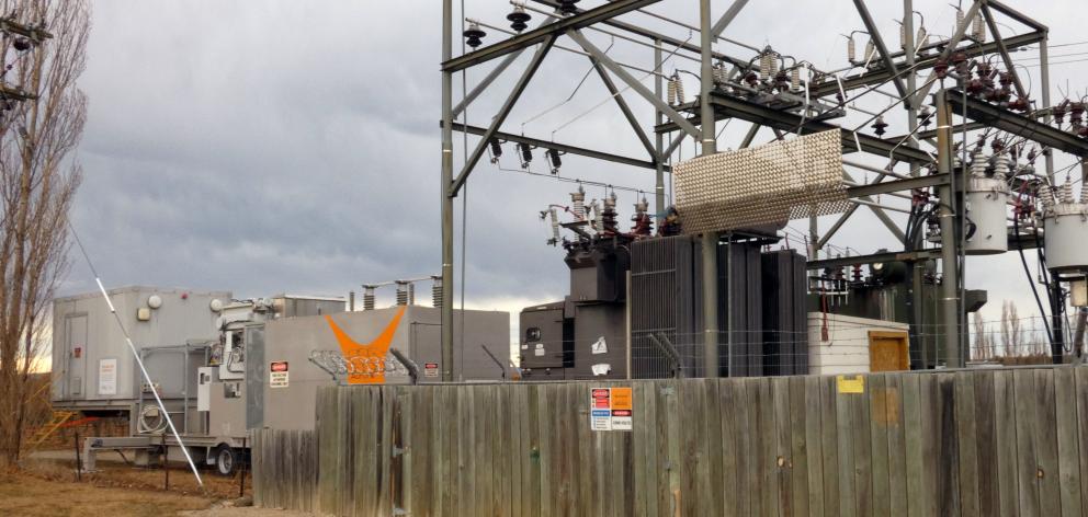 A mobile substation stands at the Clyde Earnscleugh Substation as a backup should the single...
