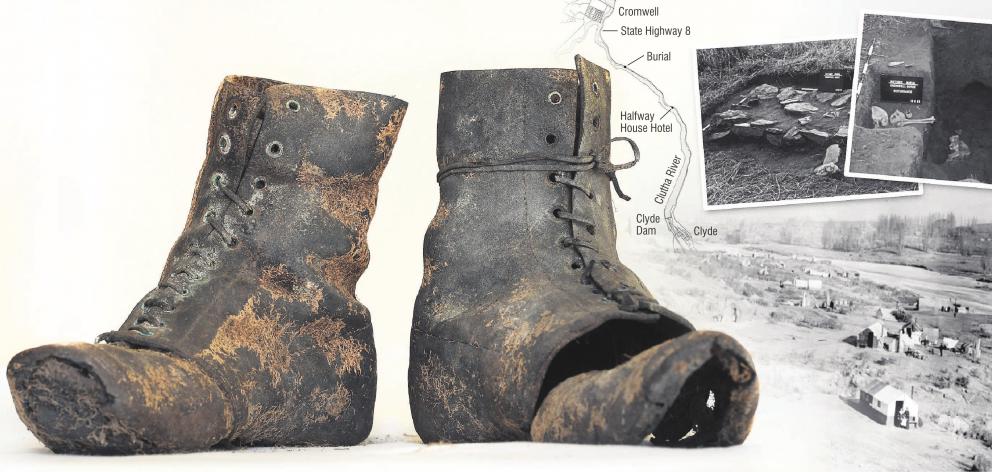 Well-preserved 19th-century men’s boots are one of the few clues to the identity of a gold miner...