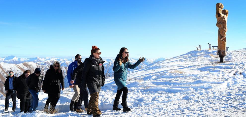 Prime Minister Jacinda Ardern in the snow during a 2020 visit to Cardrona. Yesterday she was at...