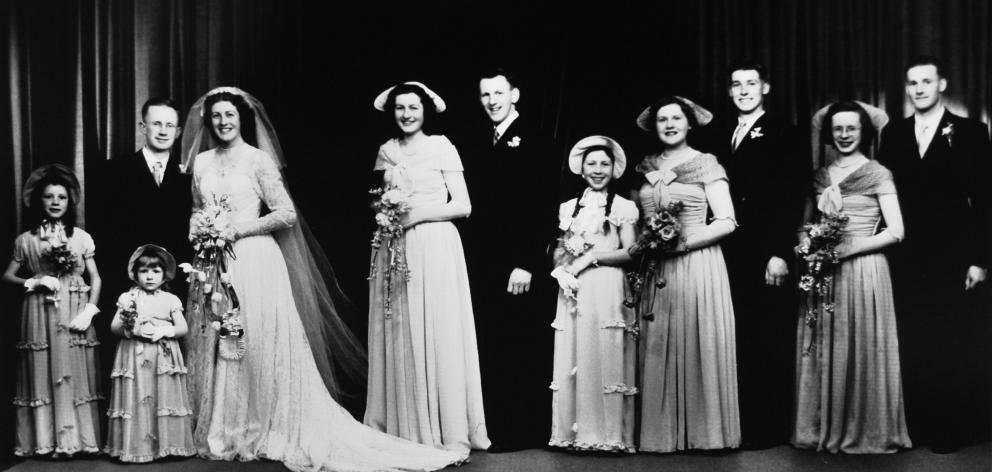 Looking spectacular are (from left) Janice Hill, Rosalie Young (nee Hill), Donald McIver, Daphne...