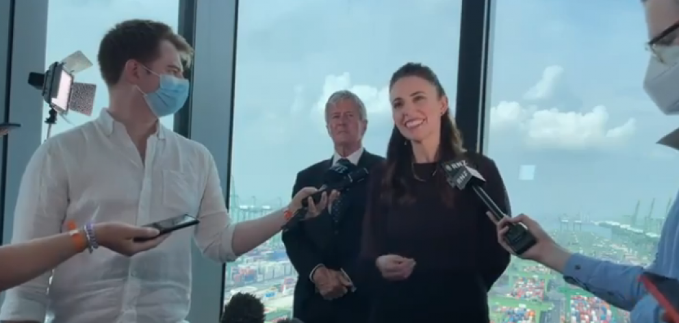 Prime Minister Jacinda Ardern with Trade and Export Growth Minister Damien O'Connor this...