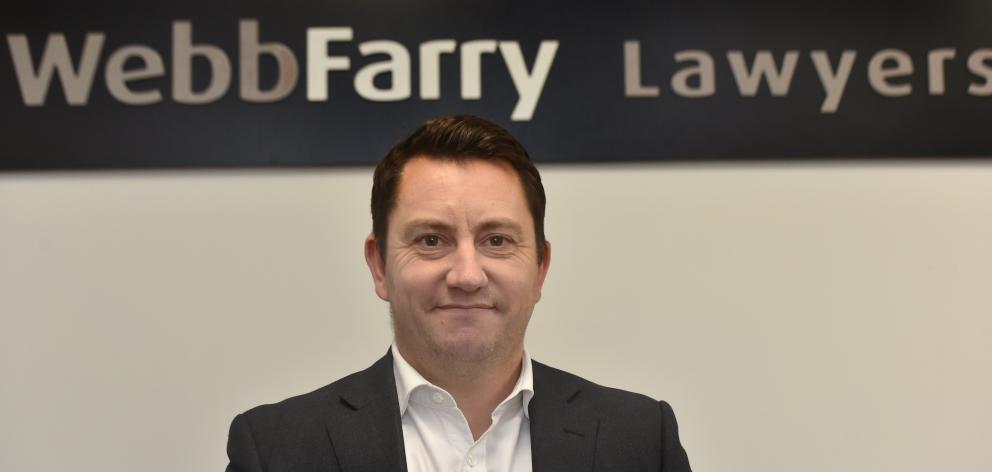 Bill Munro is delighted to have been made a partner of Dunedin law firm Webb Farry. PHOTO: PETER...