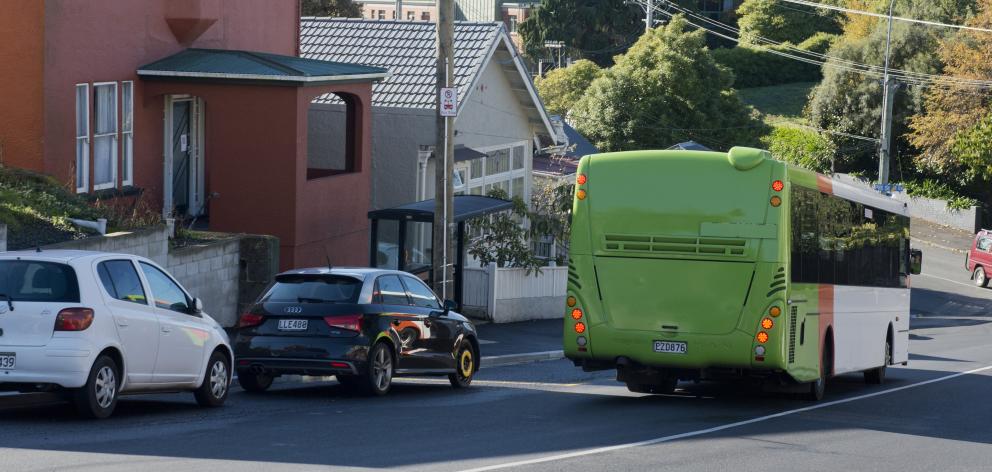 Buses will not be stopping at this Royal Tce bus stop in Dunedin from today because of concerns...