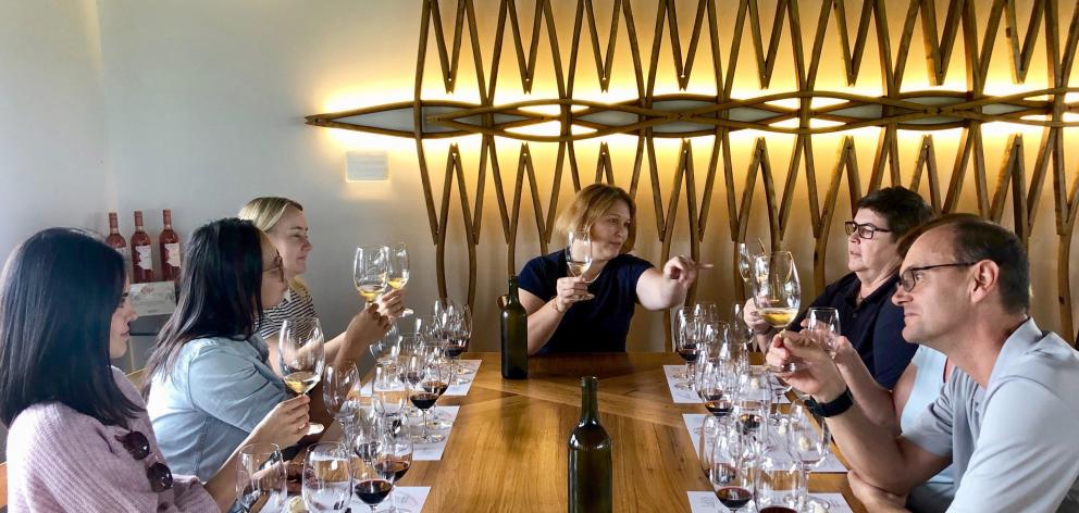 Wine and chocolate tasting at Hunter Valley's Glandore Estate. PHOTO: SUPPLIED
