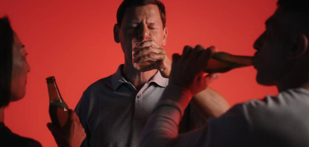 Gower drinks on camera during the documentary - with sobering results. Photo: Warner Brothers...