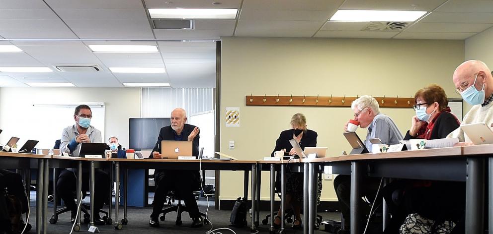 The Southern District Health Board meets for the last time at Wakari Hospital yesterday. PHOTO:...