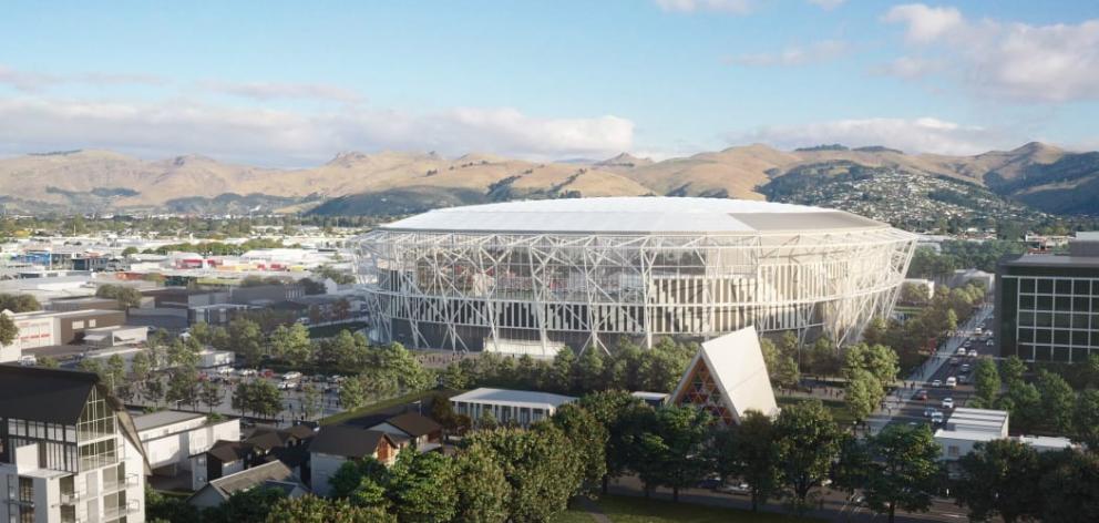 An indicative design for the new Christchurch stadium. Photo: Supplied / Christchurch City Council